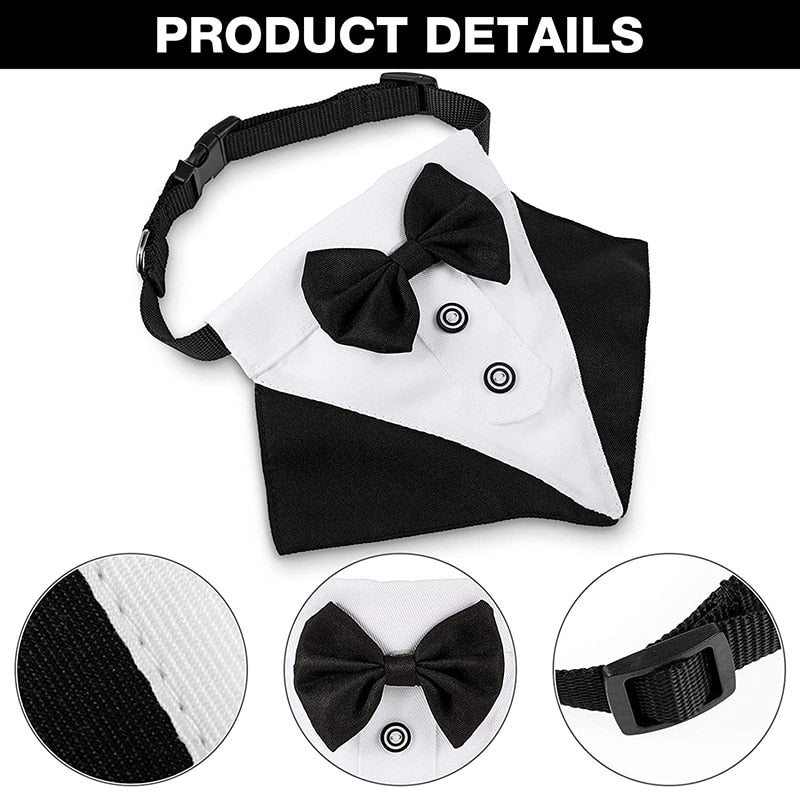 Bow Tie Dog Adjustable Tuxedo