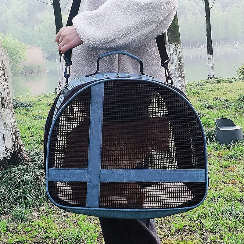 Ventilated Mesh Shoulder Strap Cat Carrier