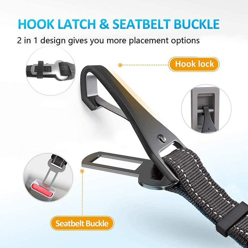 2 In 1 Latch Bar Dog Car Seat Belt