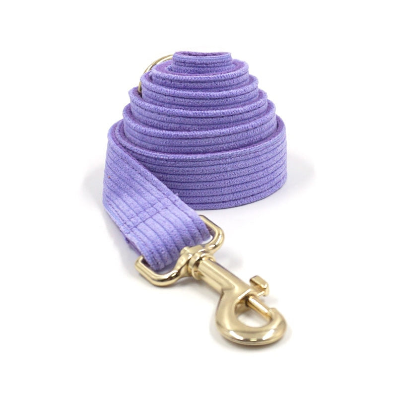 Luxury Purple Corduroy Dog Harness