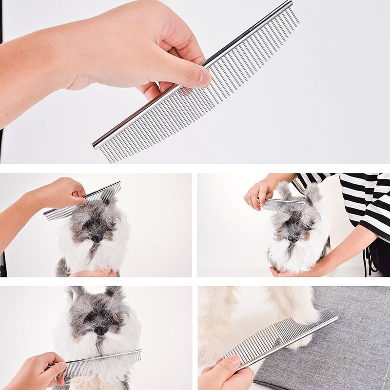 Stainless Steel Arc Design Dog Comb