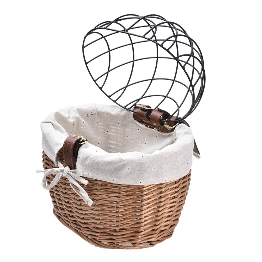 Woven Dog Bicycle Handlebars Basket