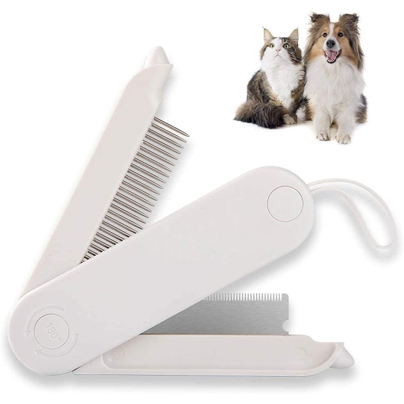 Foldable 2 In 1 Dog Comb