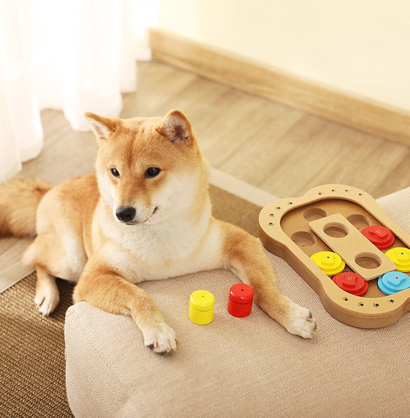 Interactive Dog Wooden Puzzle Toy