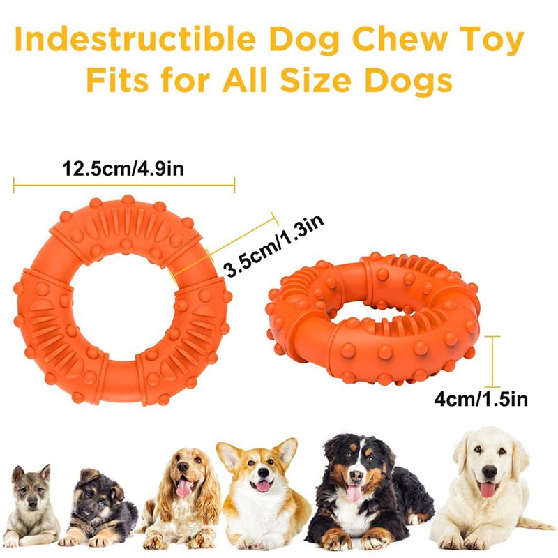 Orange Strong Rubber Dog Chew Toy