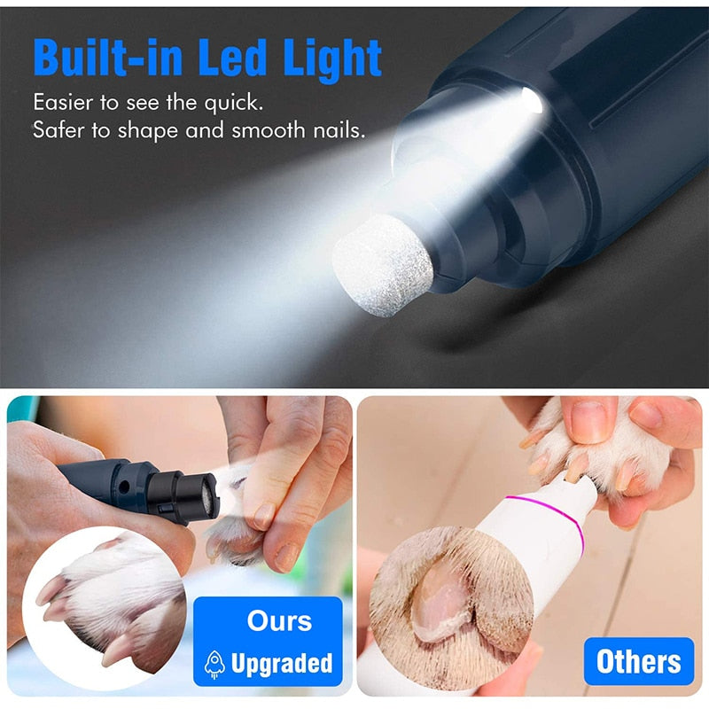 2 Speed LED Light Dog Nail Grinder