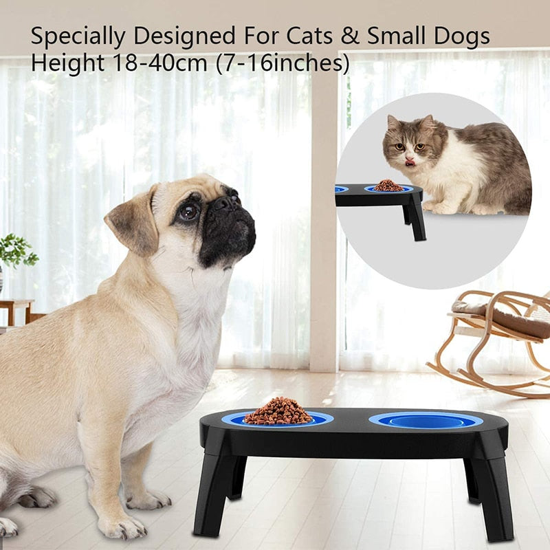 Detachable Elevated Double Dog Bowl