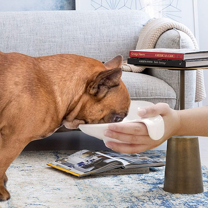 Melamine Hand Supported Dog Bowl