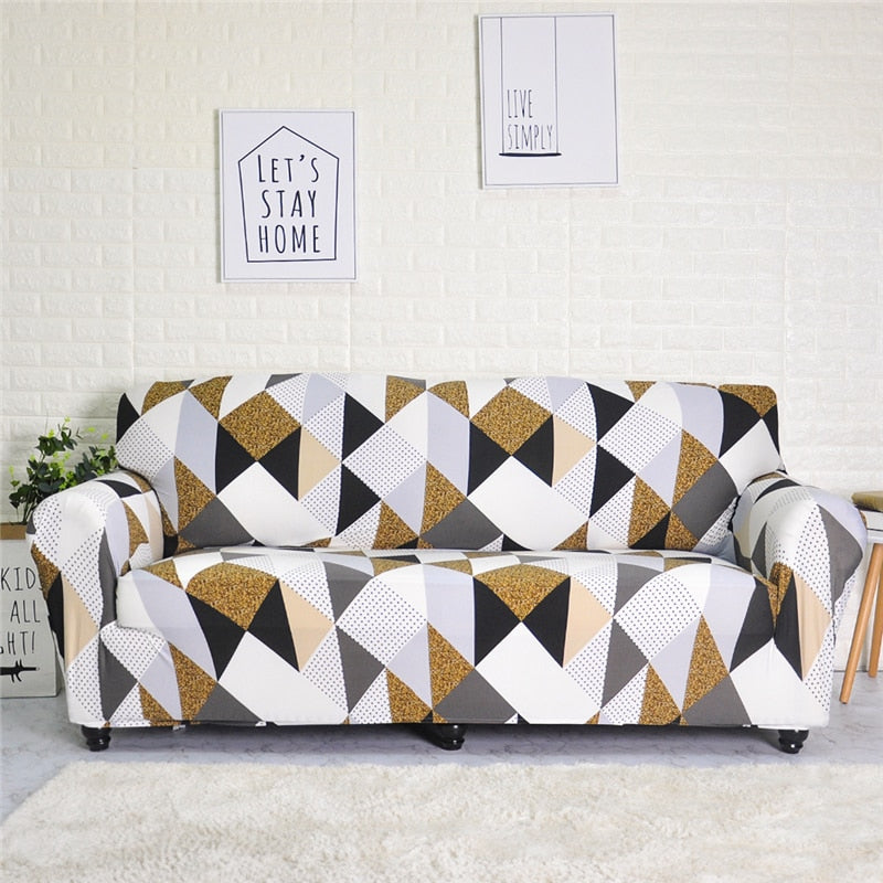 Geometric Elastic Sofa Cover