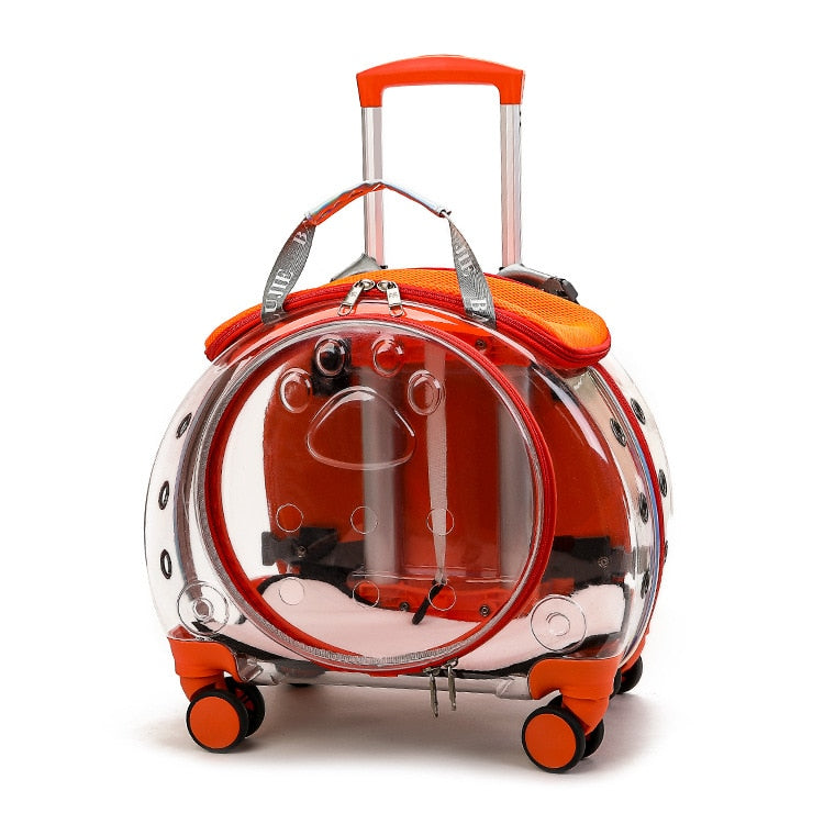 Wide View Pet Orange Travel Bag