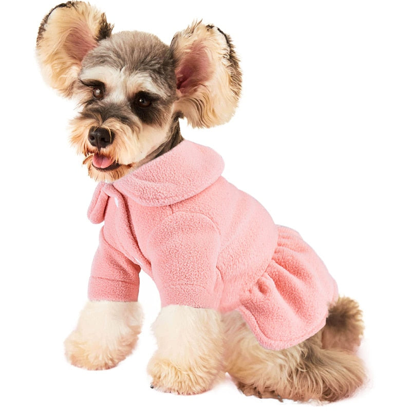 Fleece Fashion Cute Warm Dog Dress