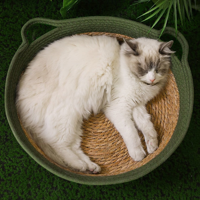 Four Seasons Handmade Rattan Cat Bed