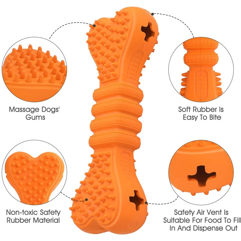 Elastic Molar Dog Bone Toy