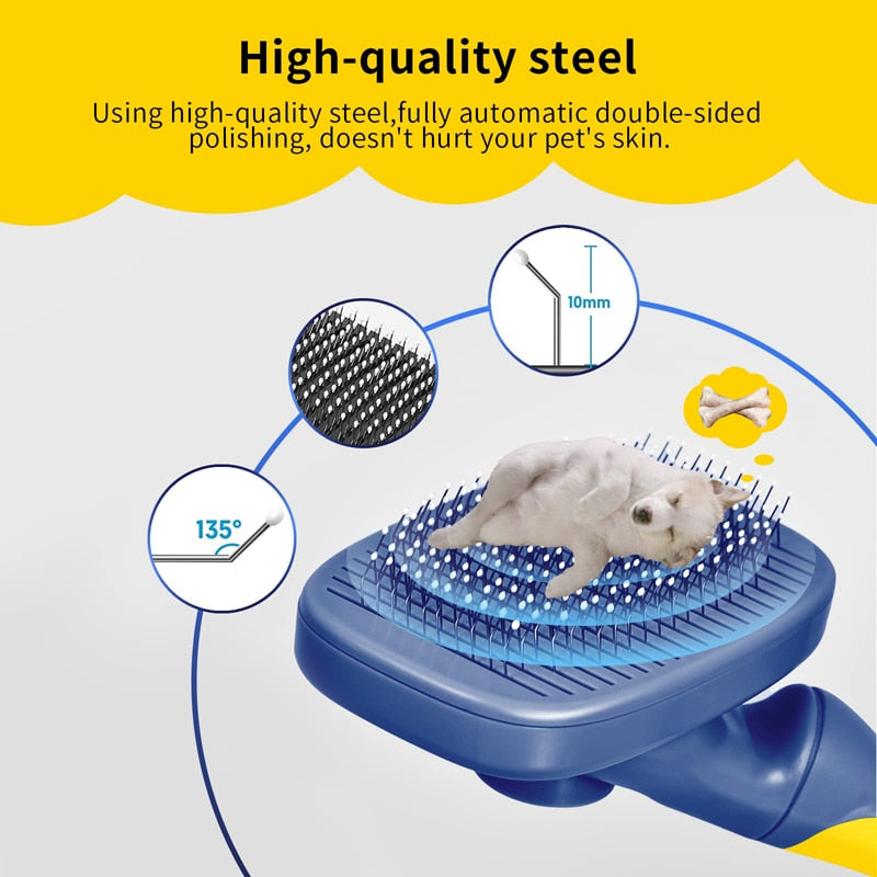 360° Rotatable Self Cleaning Dog Brush