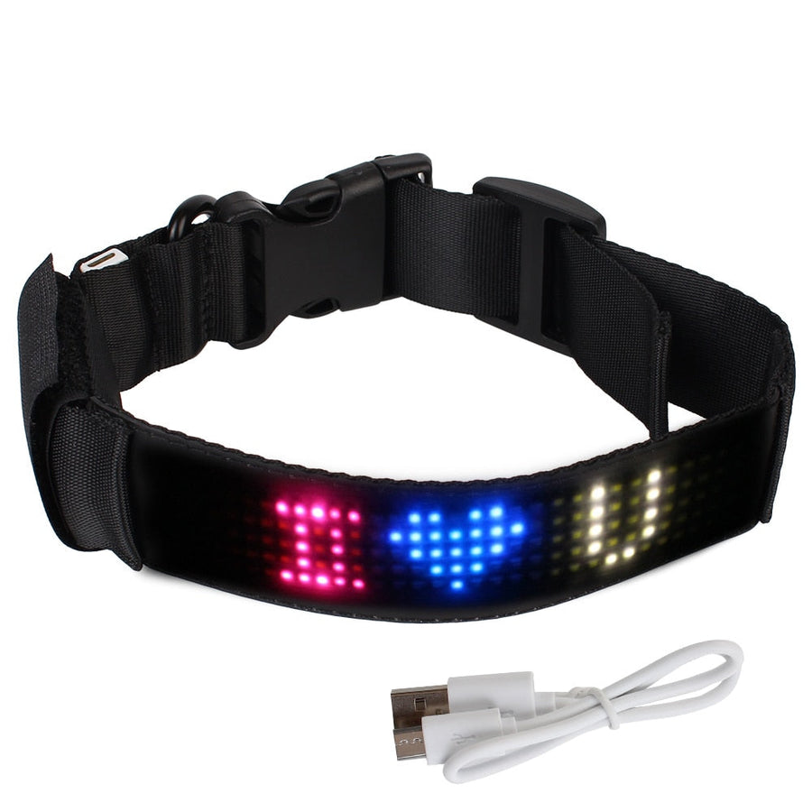 App Control Led Display Dog Collar