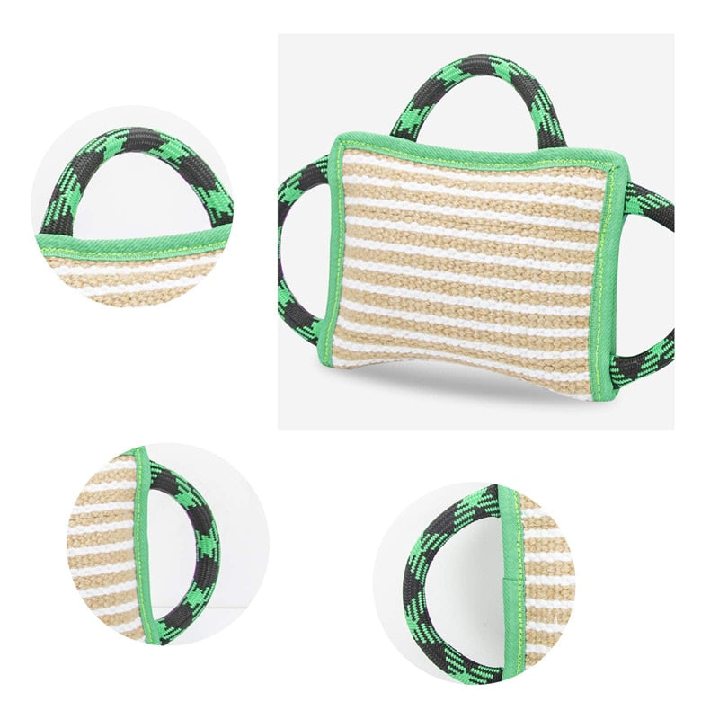 3 Nylon Handles Dog Bite Pillow