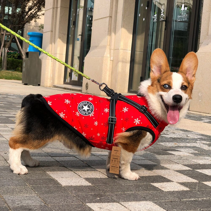 Christmas Dog Coat Winter Harness