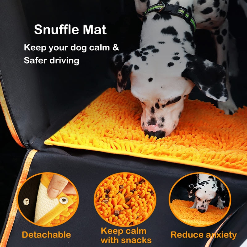 Dog Car Seat Cover With Snuffle Mat