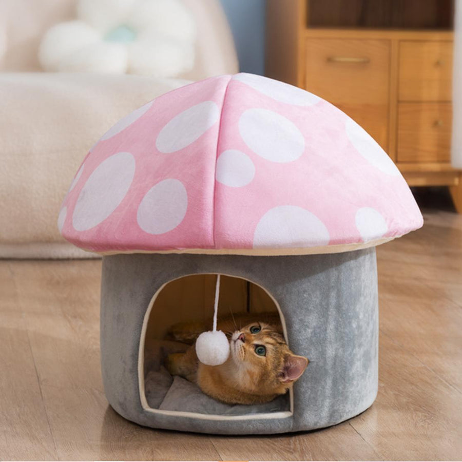 Cartoon Mushroom Warm Pet House