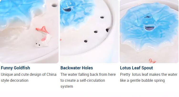 Cute Goldfish Pet Ceramics Water Fountain