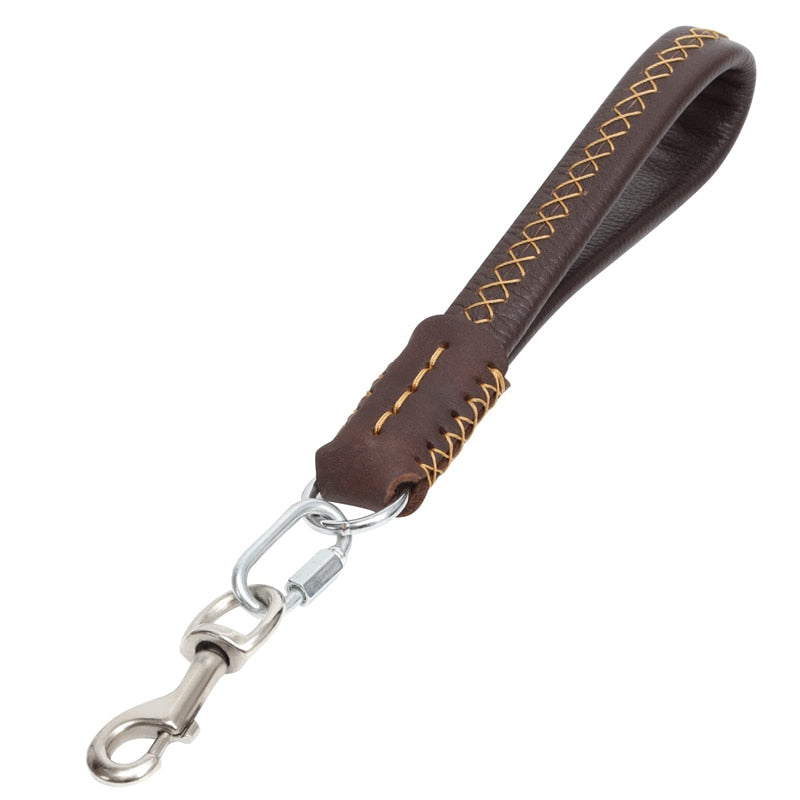 Genuine Leather Rustproof Dog Leash