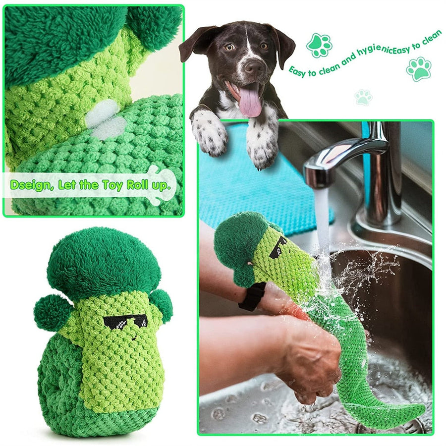 Broccoli Pet Squeaky Snuffle Toy