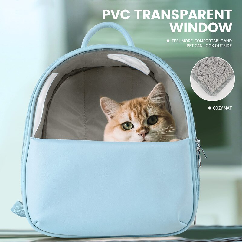 Leather Ventilated Pet Backpack