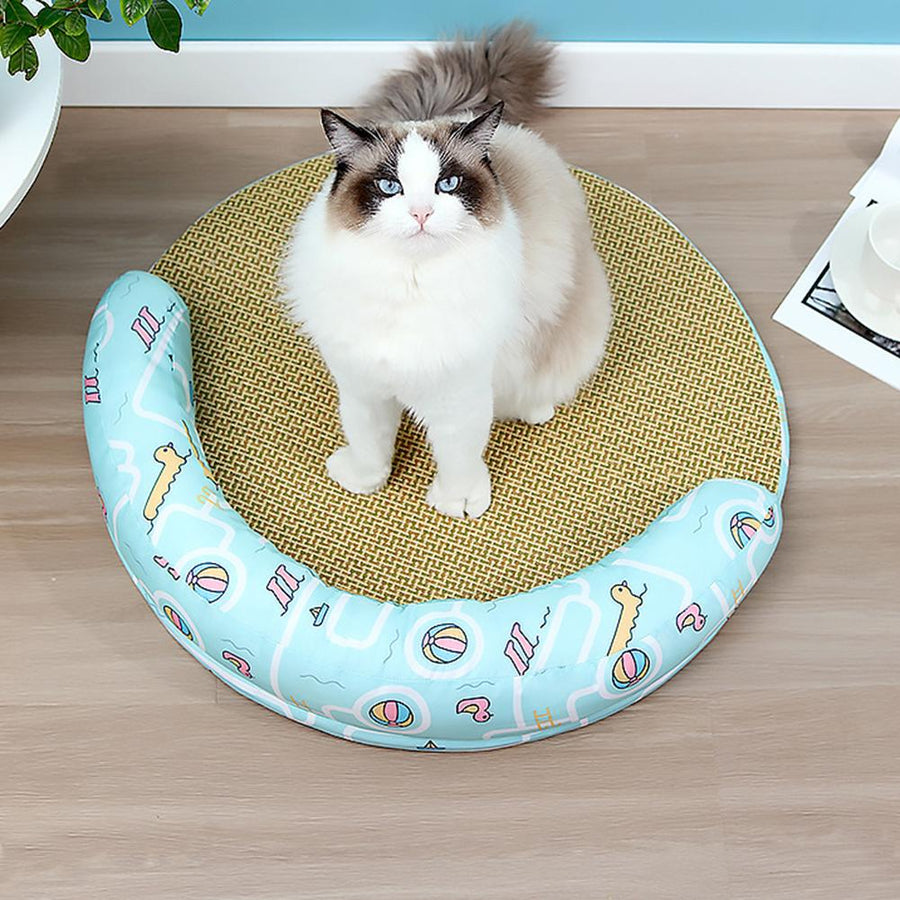 Summer Pet Backrest Rattan Mat