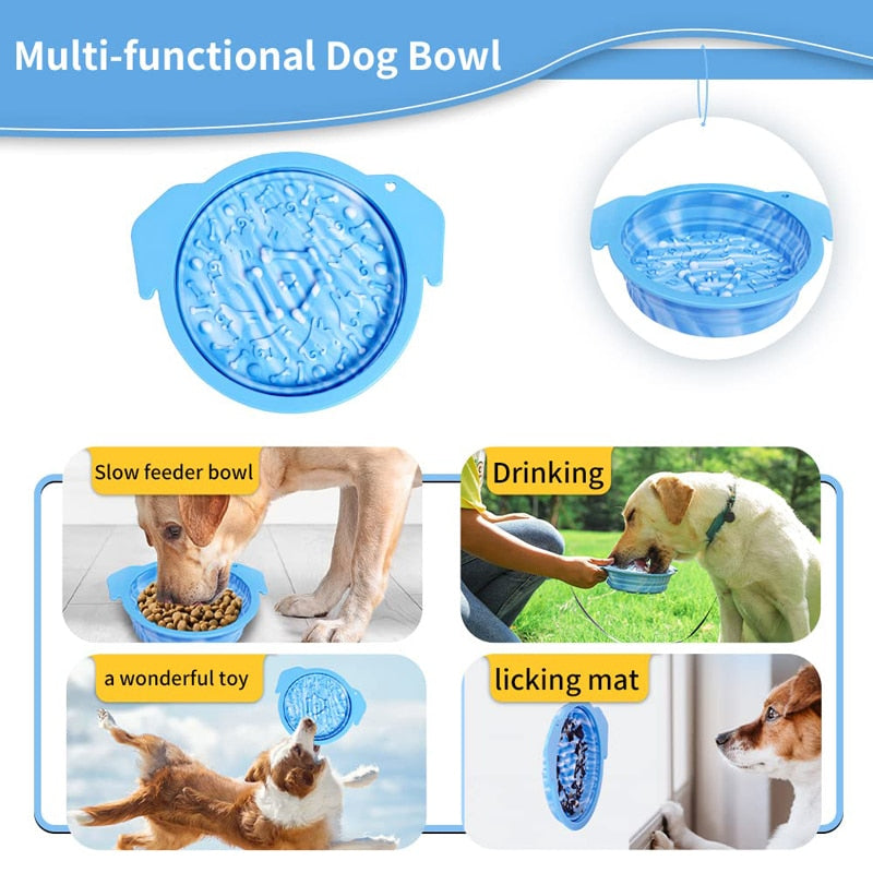 Outdoor Activities Dog Slow Feeder Bowl