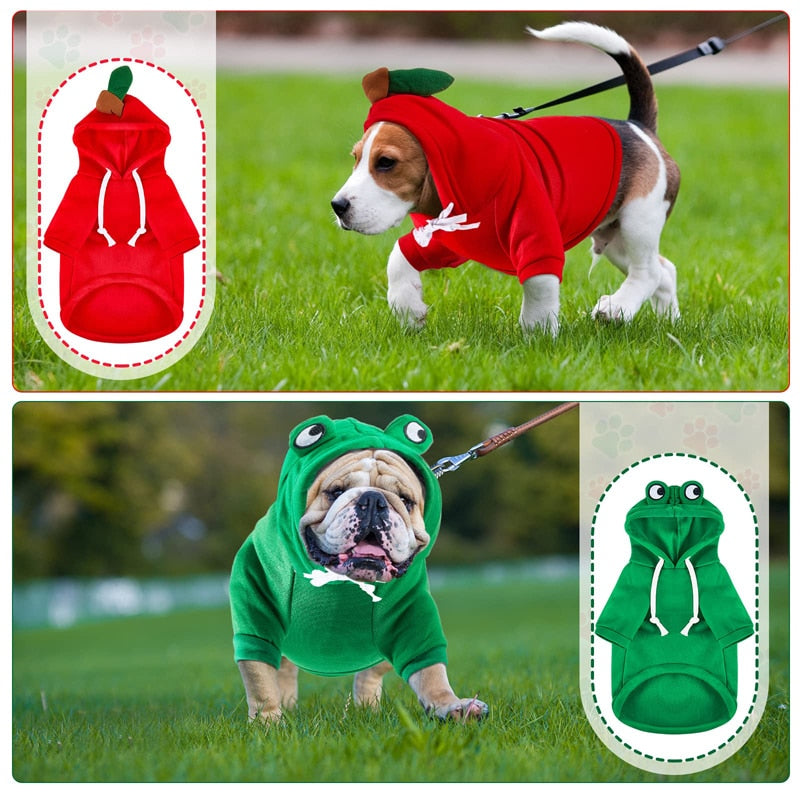 Winter Warm Cartoon Dog Hoodies