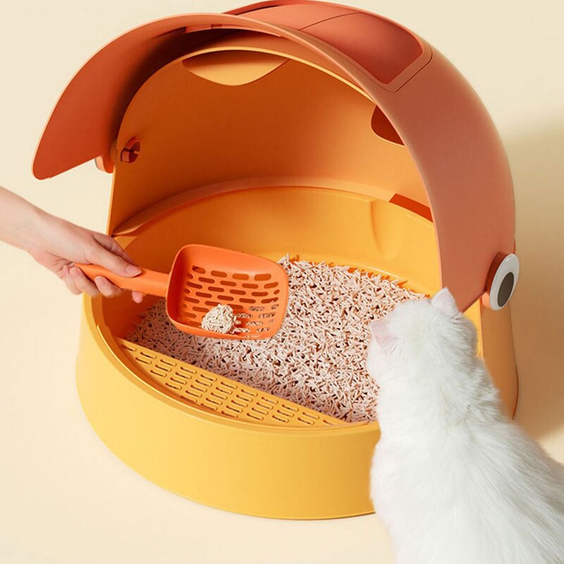 Fully Enclosed Flip Top Cute Duck Cat Litter Box