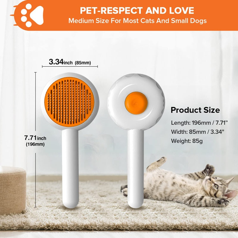 Cute Professional Self Cleaning Dog Brush