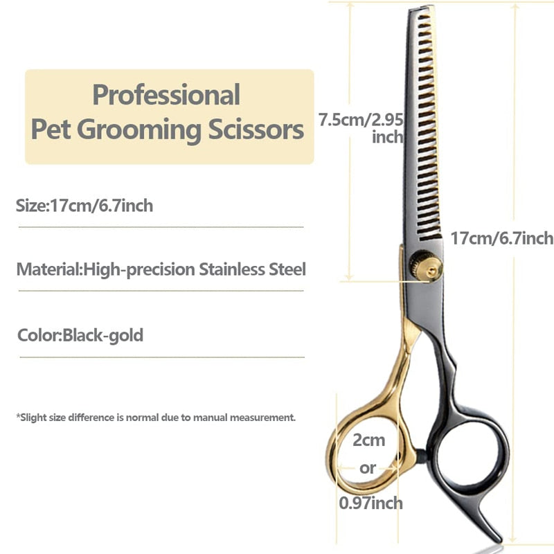 Professional Ergonomic Grip Pet Grooming Scissors