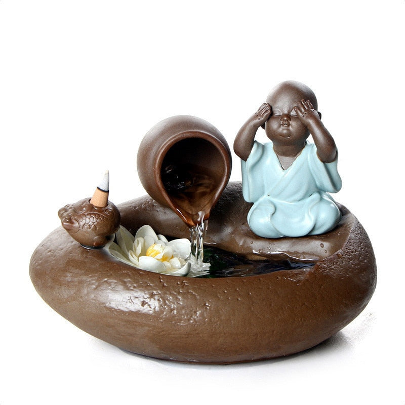 1L Ceramic Clay Cat Water Fountain