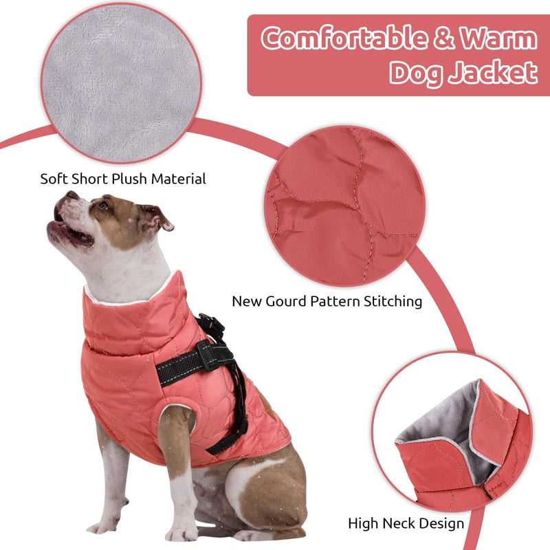 Winter Reflective Turtleneck Dog Jacket