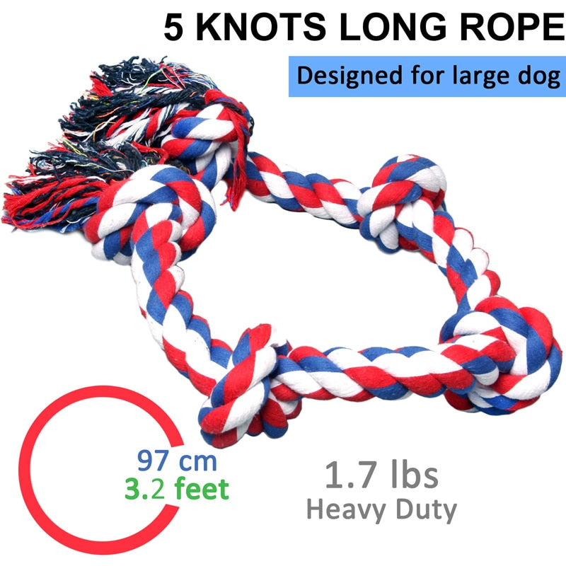 Tough Natural Cotton Pet Rope Chew Toys