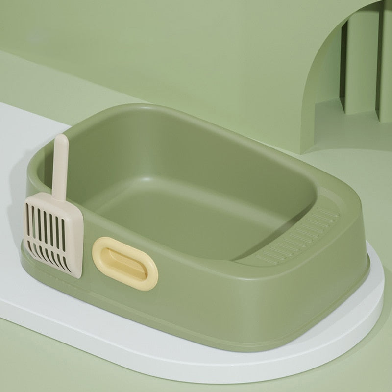 Semi Closed Design Open Cat Litter Box