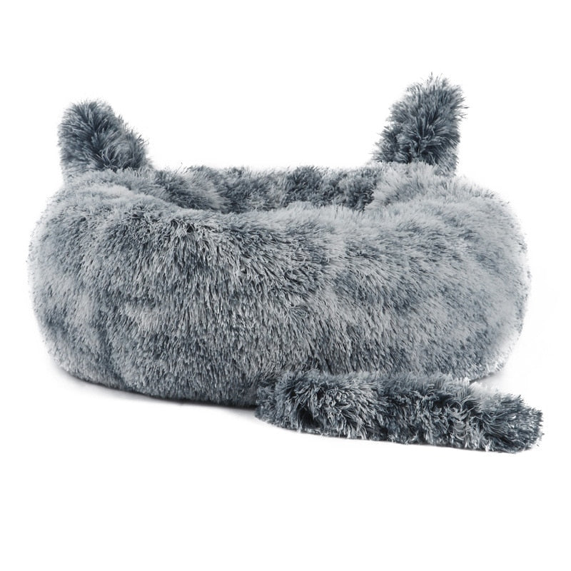 Cozy Fuzzy Plush Calming Dog Bed