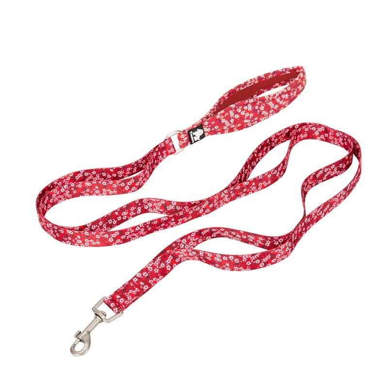 Neoprene Padded Handle Floral Dog Leash