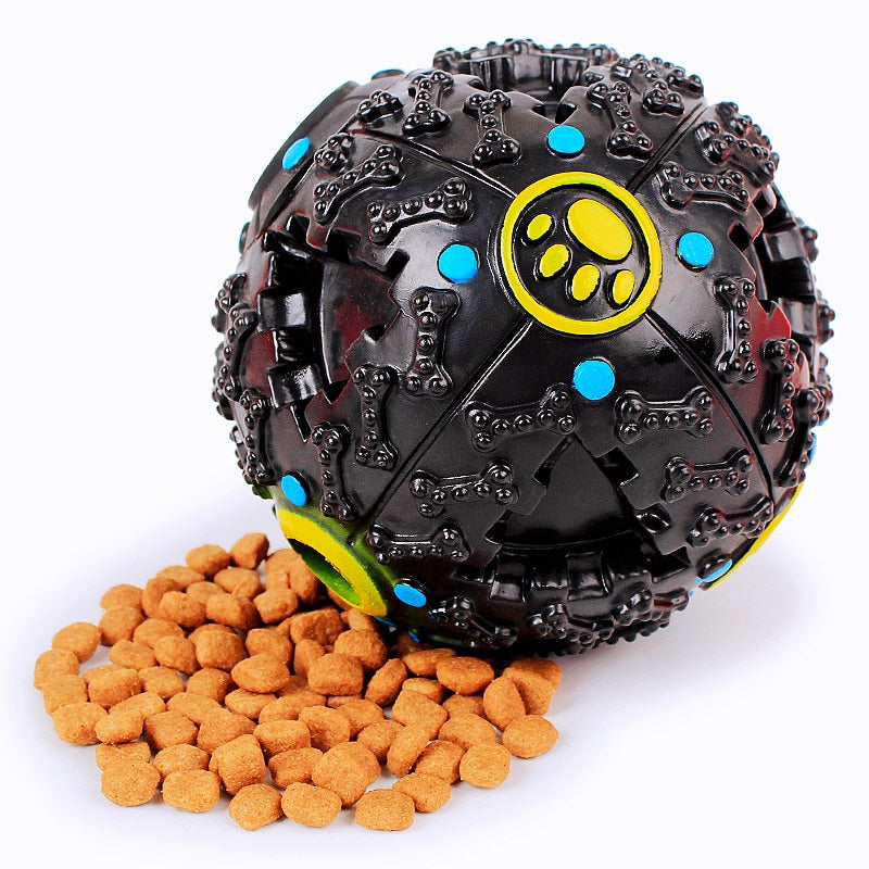 Interactive Tough Dog Black Ball Toy