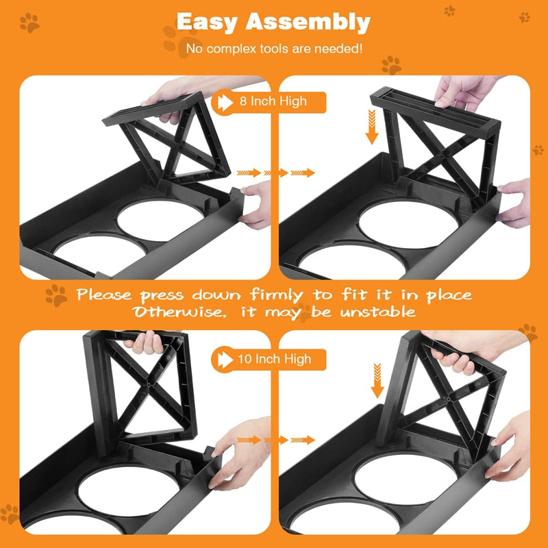 15° Tilted Raised Dog Slow Feeder