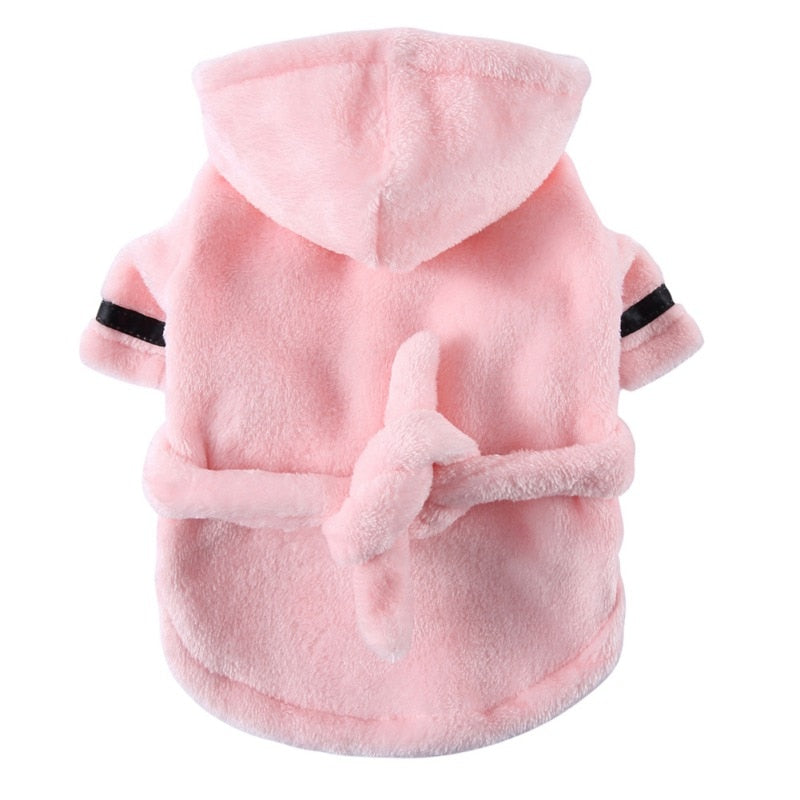 Dog Bathrobe Pink Hoodie