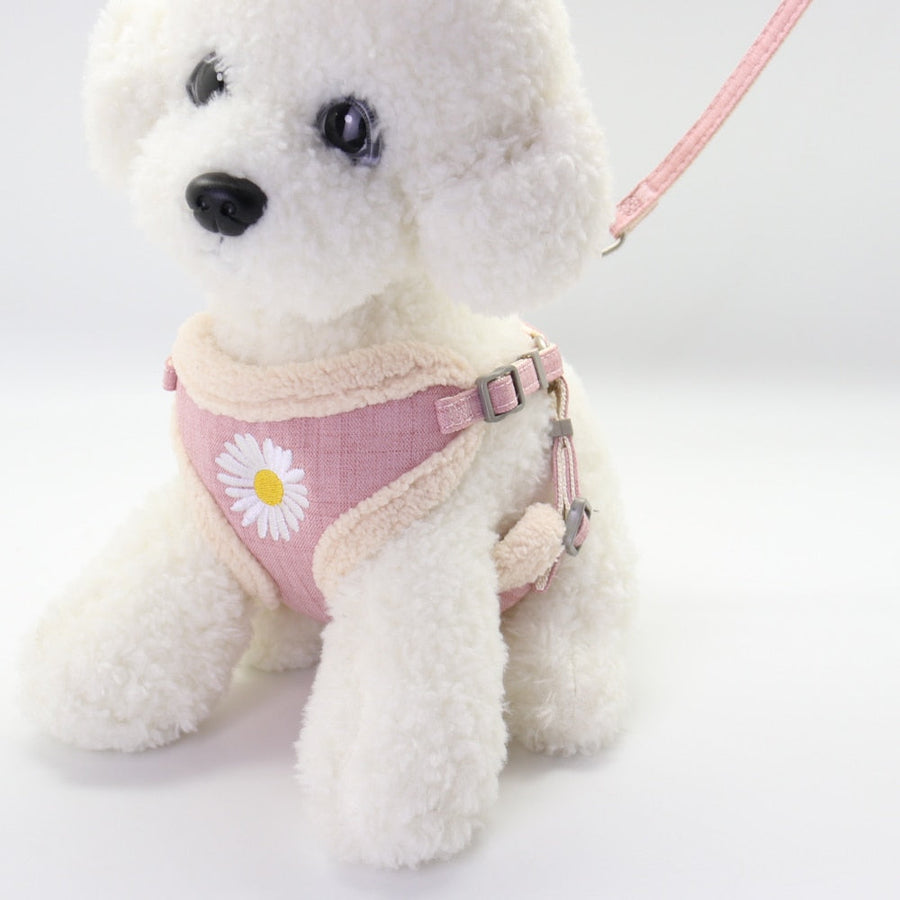 Embroidery Soft Warm Dog Harness