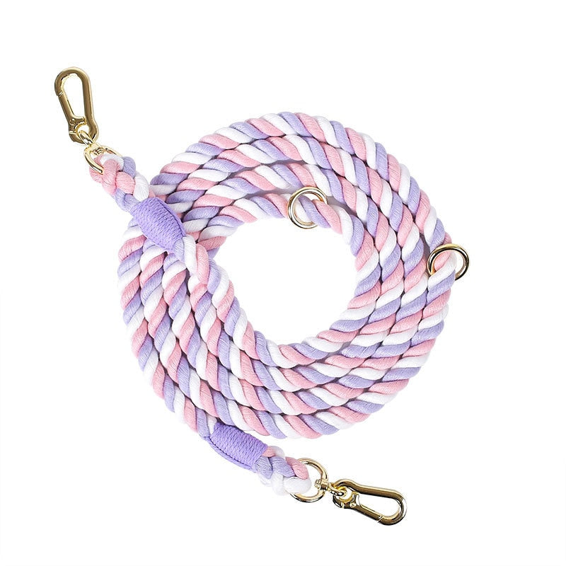 Metal Buckle Rainbow Dog Leash