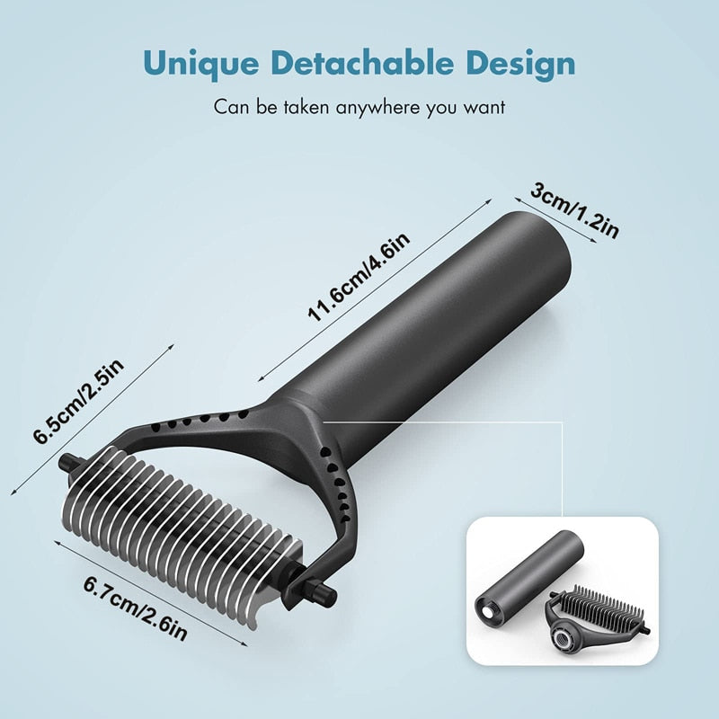 Detachable Dematting Dog Rake Brush