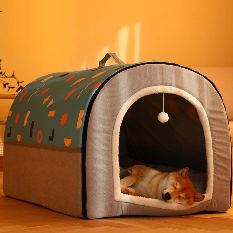 Foldable Cozy Dog Cave Bed