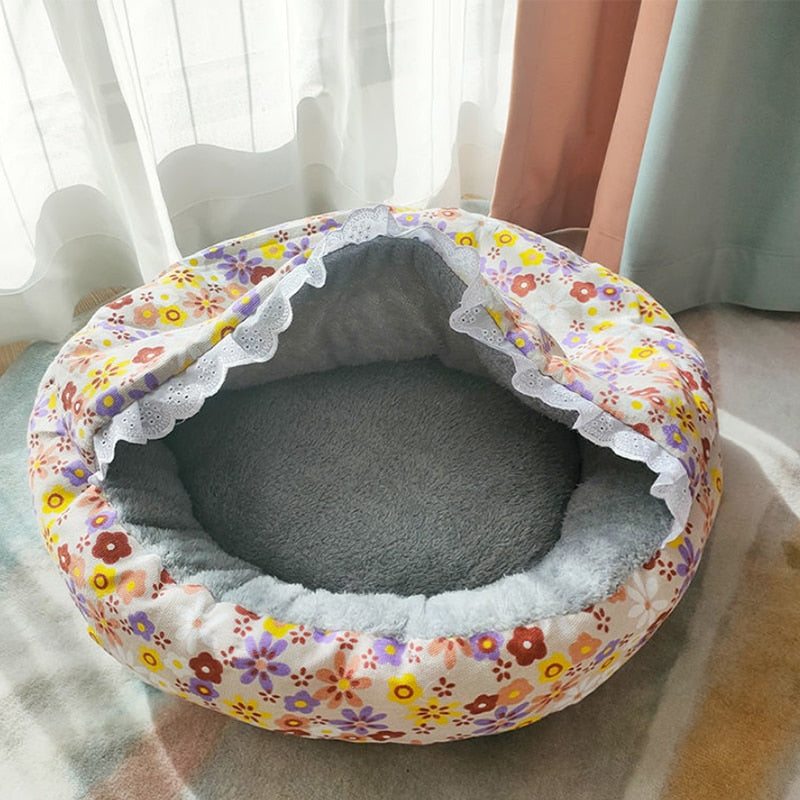 Cute Cartoon Warm Cat Bed