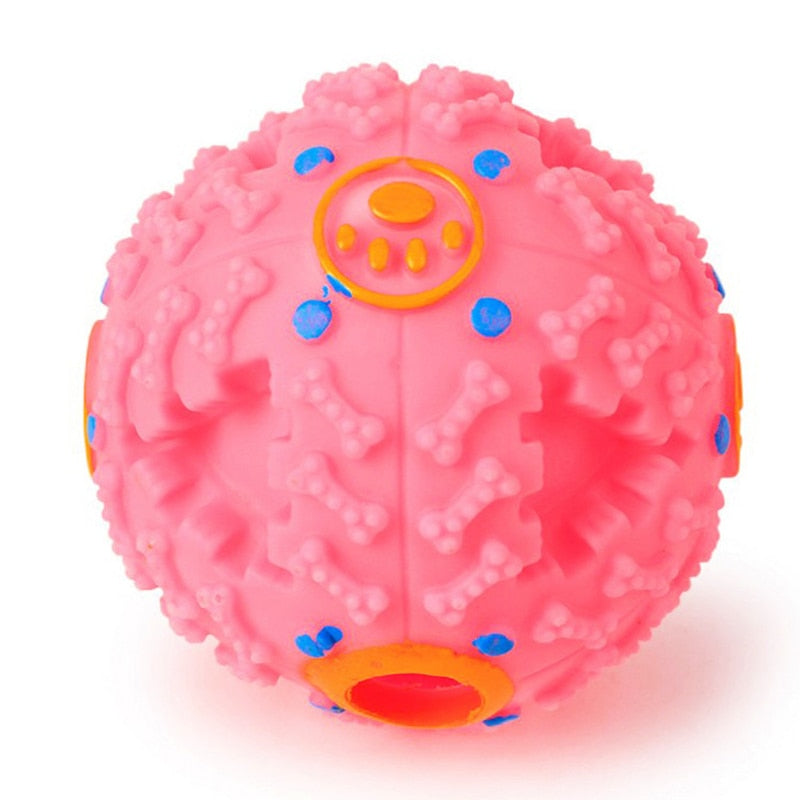 Interactive Tough Dog Pink Ball Toy