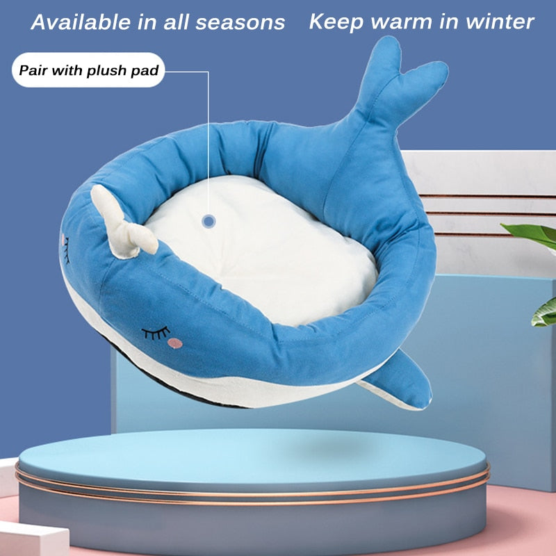 Cute Whale Warm Cat Bed