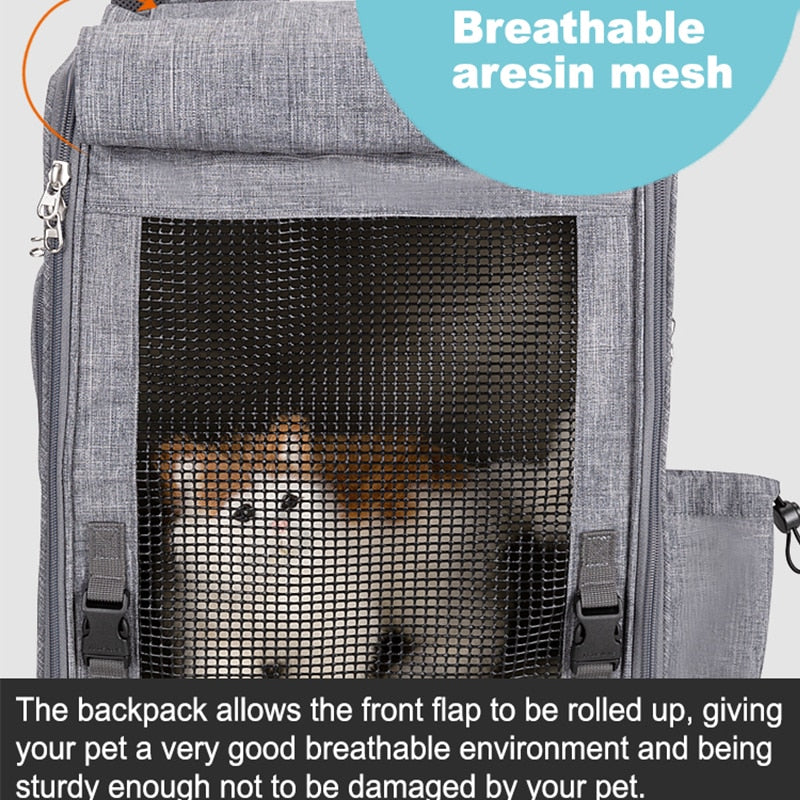 Luxury Breathable Mesh Pet Backpack